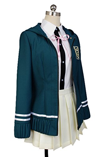 Ya-Cos Cosplay Female High School Chiaki Nanami Cosplay Outfit Uniform Dress Green (Female:large, Green) #TOP1