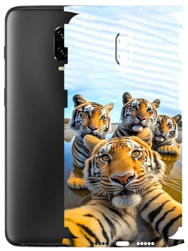 Image of AtOdds - Full Body Back Screen Guard Protector Film - Lamination Wrap Skin Sticker Compatible with ONEPLUS 6T | Scratchproof Matte Finish (Selfie)