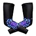 Bright Blue Neon Signs of the Zodiac Cancer on Dark 1 Pair Cooling Sports Arm Sleeves, Cover Uv Sun Protection Warmer for Sports Men Women Running Golf Cycling Riding Jogging