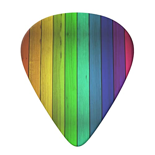 Lot de 6 médiators en bois coloré pour guitare acoustique, guitare électrique, basse, ukulélé – fins, moyens et épais. - Les Beatles, Paul McCartney, John Lennon, RIngo Starr, George Harrison Lot de 6 médiators en bois coloré pour guitare acoustique, guitare électrique, basse, ukulélé – fins, moyens et épais. – Image 4