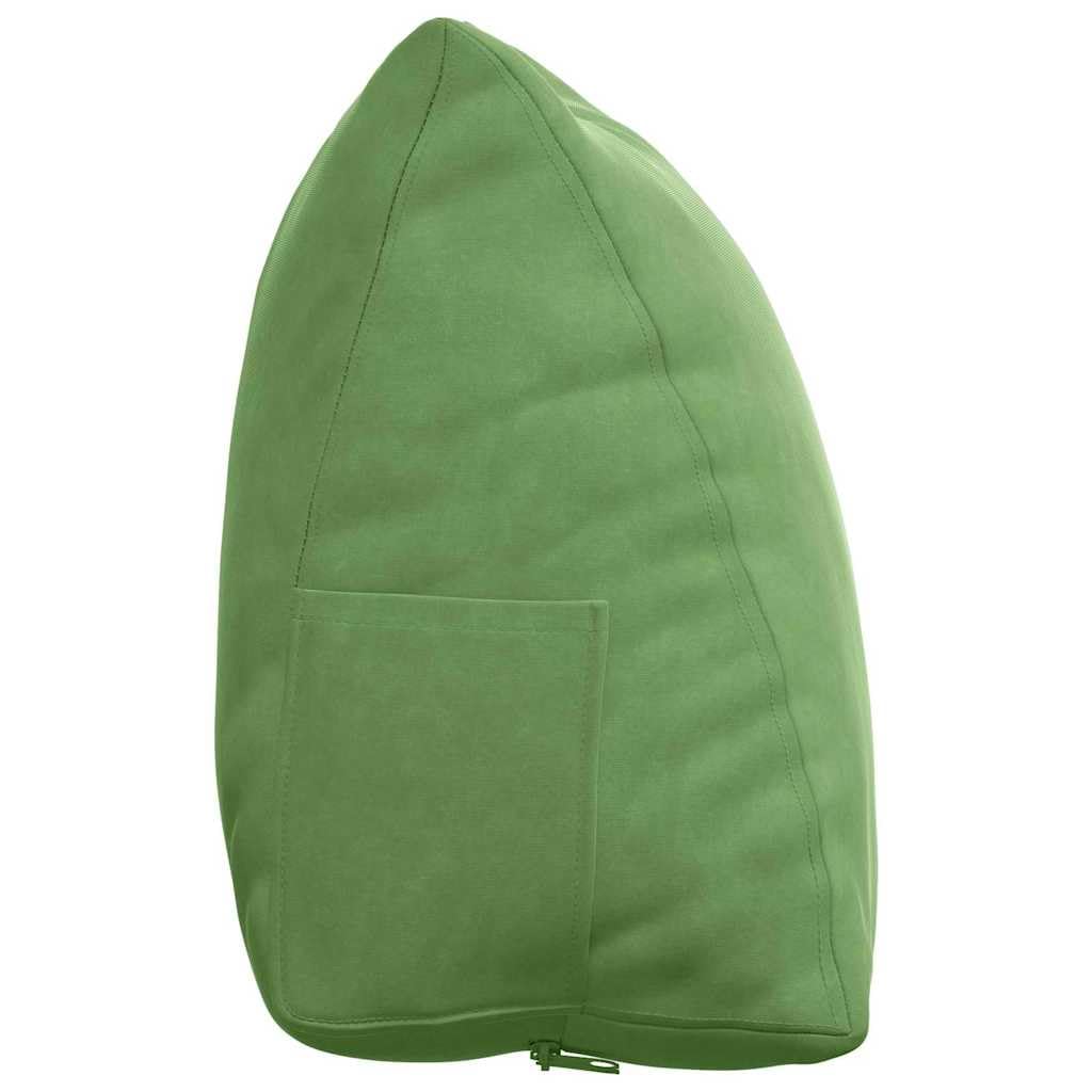 Poduszka pod plecy jasnozielona ze sztruksu 60 x 20 x 50 cm z wypełnieniem poliestrowym, ergonomiczna poduszka podpierająca na sofę, łóżko, do biura, idealna do czytania, relaksu, oglądania