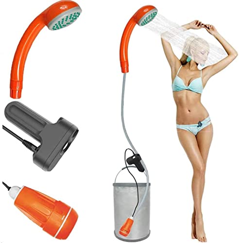 Soffioni doccia doppi per flessibilità Goditi una maggiore comodità con due soffioni doccia e un tubo da 1,8 m, consentendo un flusso d'acqua regolabile per diverse esigenze. La pompa dell'acqua portatile offre una pressione costante, sia per il risciacquo dopo un'escursione che per lavare gli animali domestici. Leggero ma resistente per un facile trasporto.