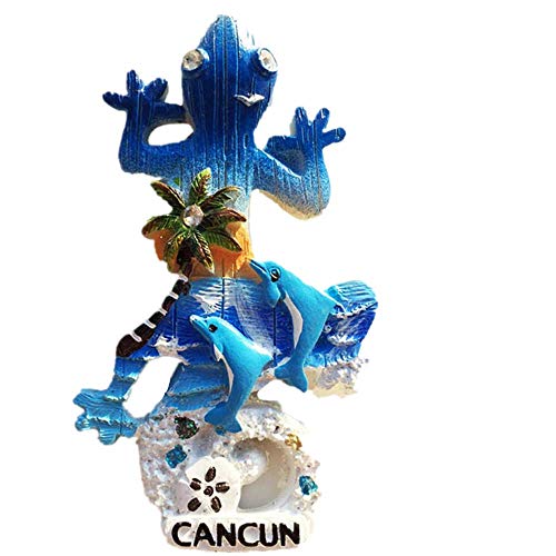 Imán decorativo 3D Cancun México para refrigerador miniatura 1