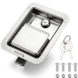 Loclink Truck Tool Box Lock Replacement kit, Stainless Steel Locking Paddle Latch for Truck Bed Toolbox Handle, Trailer Door, RV, Camper, ATV, UTV, 5.85" L x 4.25" W with Keys