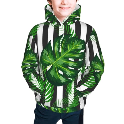 Palm Greenery Kids Pullover Hoodies Boys Sweatshirts Girls Athletic Clothes with Pocket2