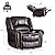 CANMOV Leather Recliner Chair, Classic and Traditional Manual Recliner Chair with Comfortable Arms and Back Single Sofa for Living Room from CANMOV