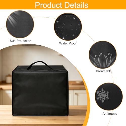 Image of Air Fryer Cover for Cosori 5 QT Air Fryer, Heavy Duty 600D Nylon Dust Proof 9.84 inchx13.78 inchx11.61 inch, Heat Resistant Oil Proof Protective Kitchen Appliance Cover with Top Handle