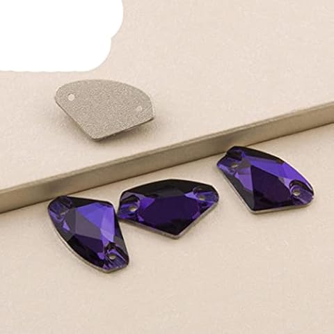 3256 Galaktische Strass-Steine zum Aufnähen, Kristallglas, flache Rückseite, Strasssteine, AAAAA-Steine für Kleiderdekoration, lila Samt Cover