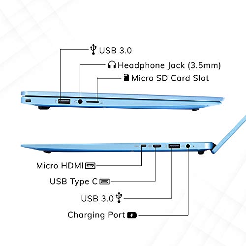 Image of Avita LIBER V NS14A8INF542-AB Thin and Light 14 inch (35.56cm) Laptop(Intel Core i5-10210U / 8GB /256GB SSD /Win 10 Home /Backlit Keyboard /Fingerprint Sensor /MSO 365) 1.28kg, Angel Blue