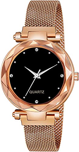 See full amazon price history chart for KIARVI GALLERY Rose Gold 4 Diamond Dial with Magnetic Metal Strap Analog Watch for Girls and Women KIARVI GALLERY Rose Gold 4 Diamond Dial with Magnetic Metal Strap Analog Watch for Girls and Women (B099PM6K1W) Amazon Price History, Amazon Price Tracker