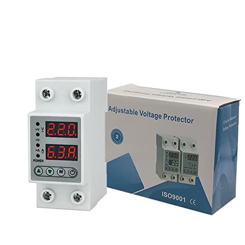Relais limite de surtension Din Rail 230V double affichage numérique réglable 40A 63A