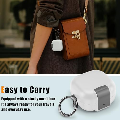 Evita pérdidas con la funda para Galaxy Buds 4 con cierre anticaídas blanco Anlinser 6