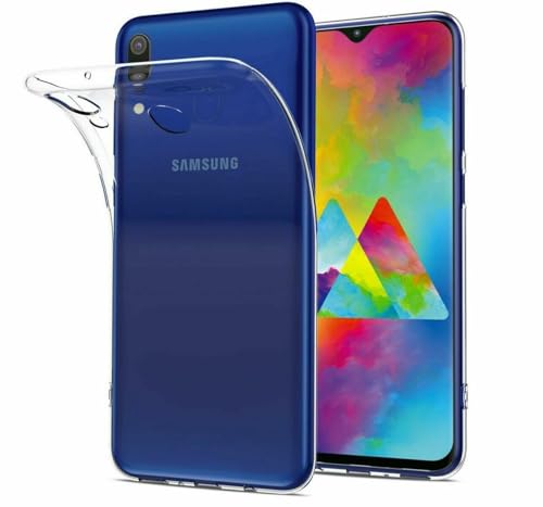 Funda Carcasa Gel Transparente para Samsung Galaxy M20 4G, Ultra Fina 0,33mm, Silicona TPU de Alta Resistencia y Flexibilidad FGTR