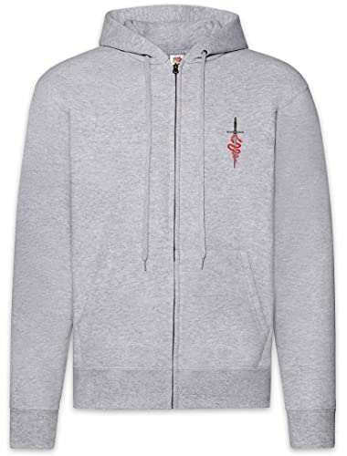 Sweat à capuche zippé serpent et couteau pour homme Urban Backwoods