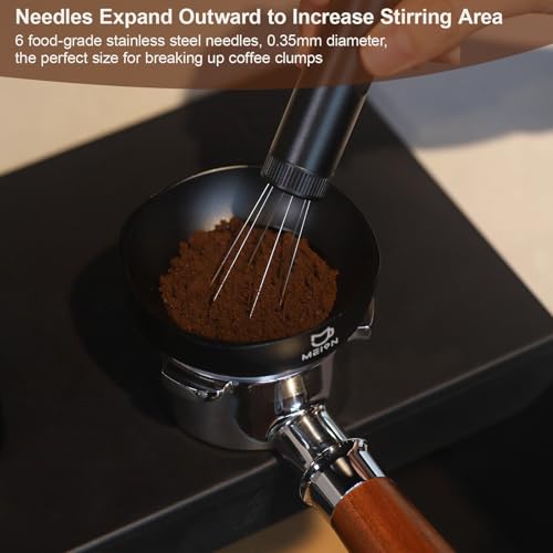 Agitatore Per Caffè Espresso WDT A Mano – Distribuzione Uniforme Con Aghi – Strumento In Acciaio Inox 304 Per Barista – Regalo Per Amanti Del Caffè (Nero)
