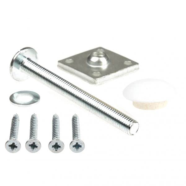 Jackson Woodturners White Primed - Ready to Paint- Handrail to Newel Post Fixing Kit – Staircase Handrail Connector for Wooden Newel Posts