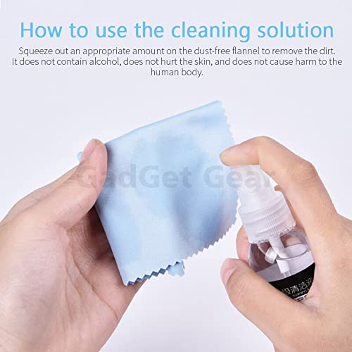 Image of GadgetGear 3 in 1 Cleaning Combo Kit Hygienic Buds and Case with Reusable Micro Bristle Brush for Airpods, Cameras, Laptops, Mobiles, LCD, LED, Computers, TV