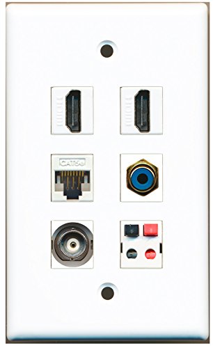 Riteav – nero rosa 1 porte CAT5e Ethernet 1 porte speaker