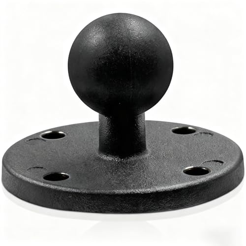 Image of Strg 1'' Ball Mount with Aluminum Alloy Round Plate, 1 Inch Ball Mount Base with AMPS Holes Compatible with RAM Mount 1 Inch /B Size / 25MM Ball Double Socket Arms