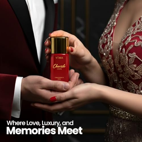Image of Vokka Cherish Luxury Long Lasting Unisex Perfume 20ml | Eau de Parfum | Perfume for Man & Woman | Premium Fragrance Pocket Perfumes | Gifts for Him & Her | Lavender & Woody Mahogany Teakwood Notes