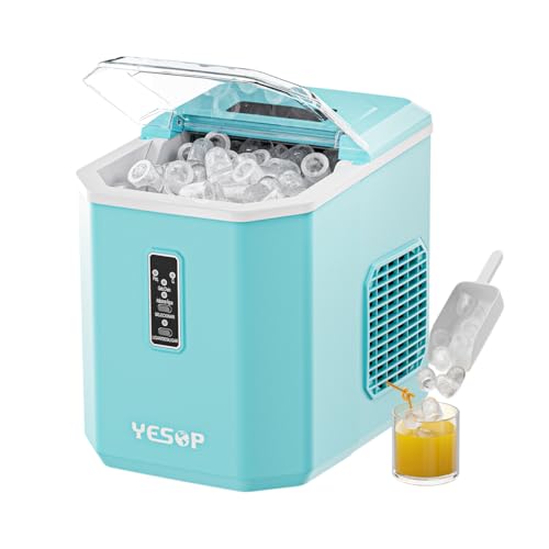 YESOP Máquinas De Gelo Inox Ice Compact 12kg Cor Azul Tiffany 127...