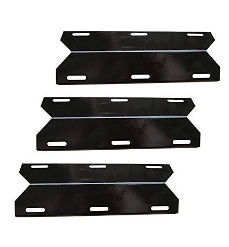 Vicool hyJ124A 3-pack BBQ Barbeque Barbecue Replacement Gas Grill Porcelain Steel Heat Plate Shield Tent Diffuser Deflector for Charmglow, Costco Kirkland, Nexgrill, Sterling Forge, Lowes Model Grills