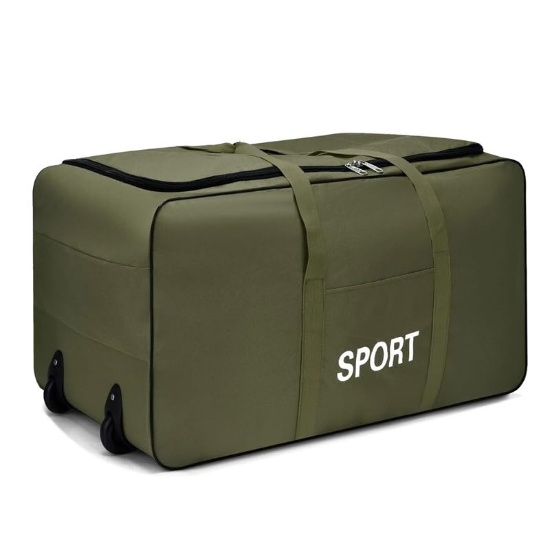 MZTZHVNVGK Bolsa grande de tela Oxford impermeable y gruesa for mudanzas, con camuflaje 600D, ideal for guardar objetos de viaje de gran capacidad for hombres.(Green)