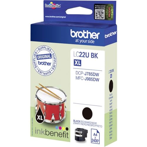 Brother LC-22UBK encre noir XL cartouche originale haute capacité pour documents nets