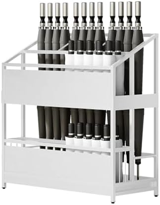 Large Capacity Metal Umbrella Stand with Padded Base – Stylish Floor Umbrella Holder for Entryway Perfect for Home & Office Use and Space Saving Design