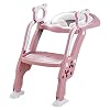 Paarse potty-zittoilet met ladder kitten patroon verstelbare toiletzitting met stap kruk, tot 60 kg, trainer toilet for…