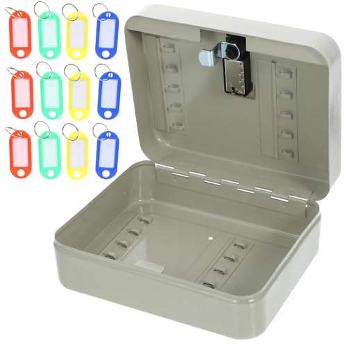 Hemobllo Caja de Almacenamiento de Llaves de Pared Combinación Armario Metálico para Oficina y Hogar Organizador Resistente Capacidad para 20 Llaves Caja Fiable para Administración