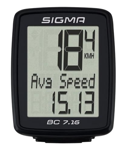 SIGMA SPORT BC 7.16 Fahrradcomputer, Schwarz, One size, 07160