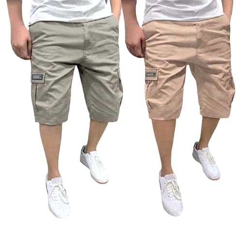 Image of Lymio Men Shorts | Men's Cargo Shorts | Regular Fit Casual Wear Short Pant for Men | Multi-Pocket Lightweight Cotton | Summer & Adventure Ready (SSM-S-05-08)