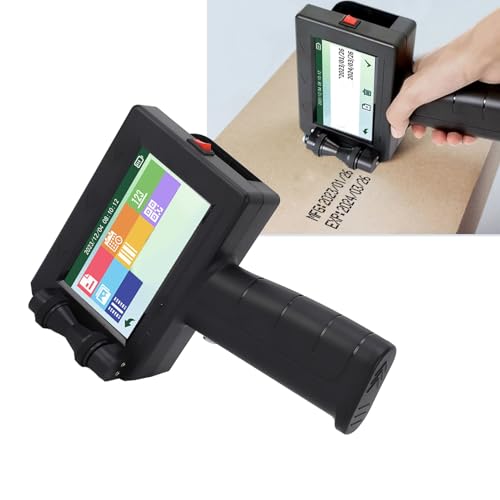 Image of Inkjet Coding Machine Intelligent 4 Cores CPU Handheld Printer for Various Printing Tasks on Wood, Plastic, and Leather, ABS Material
