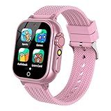 Kids' Smart Watch Gift - Girls' Watch Ages 5-12, HD Touch Screen, 32 Puzzle Games, Camera, Music Player, Learn Card, Pedometer, Educational Toys