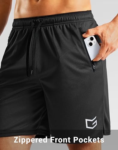 Image of G Gradual Men's Gym Workout Shorts Zipper Pockets 5 inch / 7 inch Quick Dry Breathable Runing Athletic Short for Men