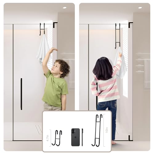 Crochets de porte de douche en acier inoxydable pour éviter les traces de calcaire et de rouille
