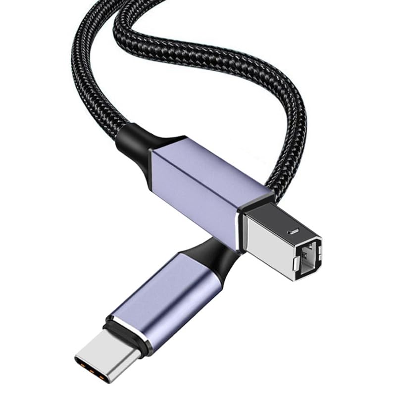 Mizi USB C Printer Cable 10ft, USB C to USB B Printer Cable High-Speed USB C MIDI Cable for MacBook Pro/Air, Digital Piano MIDI Controller, HP Epson Canon Brother Lexmark Printers and Scanner - Gray (B0D4R13FYT) Amazon Price History, Amazon Price Tracker
