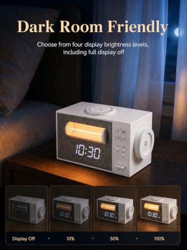 Sunrise Alarm Clock with Sound Machine Wake Up Light and Wireless Charger - image 4