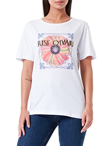 Just Cavalli Women's T-Shirt, 100 Optical White, S