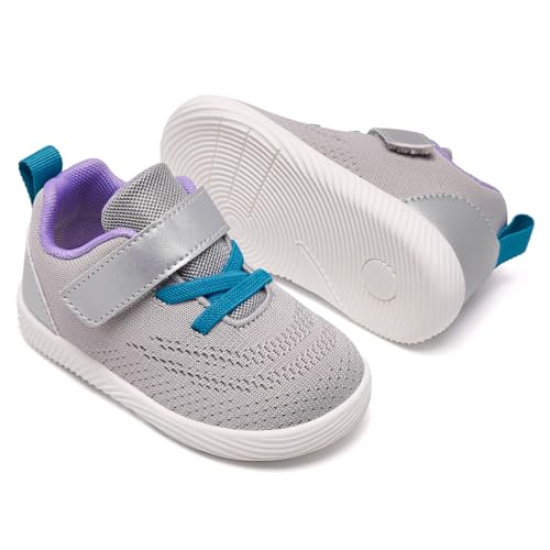 Image of MORENDL Toddler Sneakers Baby Boys & Girls Barefoot Shoes Lightweight Breathable Walking Running Tennis Athletic Sport Shoes