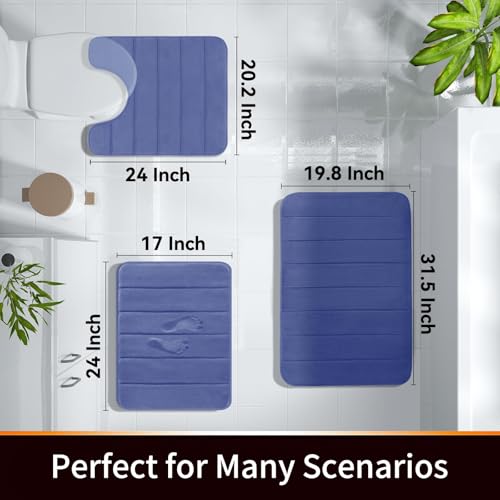 image for Yimobra Memory Foam Bath Mat Rug, 24 x 17 Inches, Comfortable, Soft, N