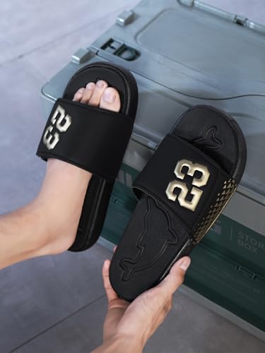 Image of DREAM LAKE Men's Sport Slide Sandals, Flexible Midsole, Casual Beach Slides