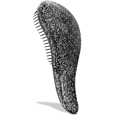 gofuch Hair Brush for Curly Hair, Thick, Straight, Natural & Wet Hair - Gentle Detangling Hair Brush for Women, Kids & Toddlers with Flexible Bristles, Black Cover