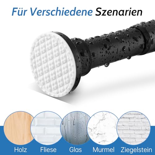  Teleskopstange 70-255CM Ausziehbar Schwarz sans Bohren für Duschvorhang
| Klemmstange 70-255CM Ausziehbar Duschstange o