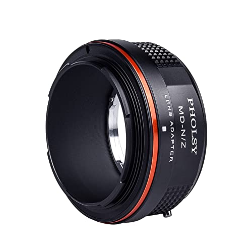 Image of PHOLSY Lens Mount Adapter Compatible with Minolta Rokkor MD /MC /SR Lens Compatible with Minolta MD to Nikon Z Mount Camera Body Compatible with Nikon Z fc, Z30, Z9, Z8, Z6II, Z7II, Z6, Z7, Z5, Z50