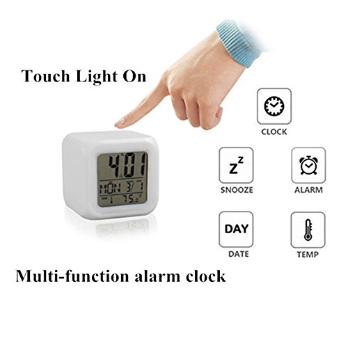 Bofy Led Alarm Clock Emperor Penguin Family Animal Pattern Personality Creative Noiseless Multi-Functional Electronic Desk Table Digital Alarm Clock For Unisex Adults Kids Toy Gift #TOP3