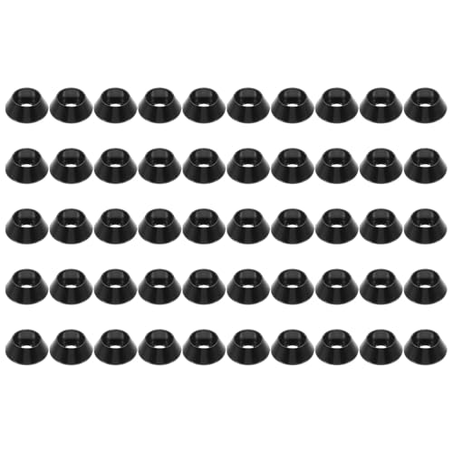 YARNOW 50 Juntas Cónicas de Aleación de Aluminio Negro Alta Dureza y Diseño Simple para Repuestos Industriales y Maquetas
