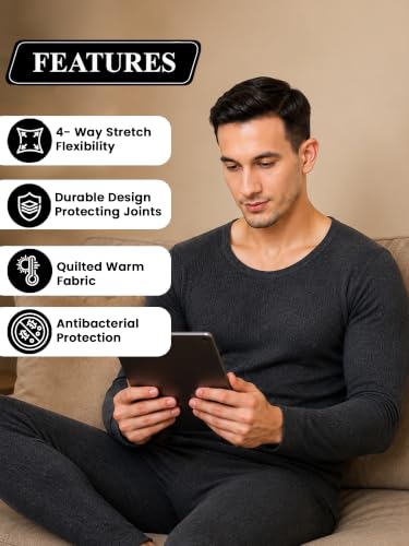 Image of BODYCARE Men's Slim Fit Thermal Top Round Neck Full Sleeves Pack Of 1