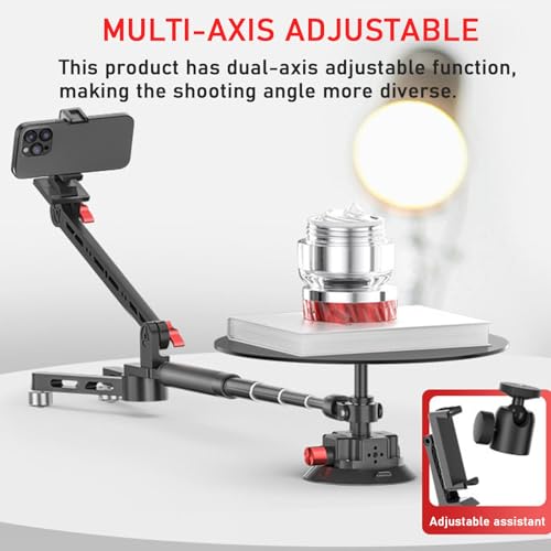 Image of 360 Spinning Camera rig, 360 Degree Spinner Professional Photography Turntable Rotating Camera Slider 360 Rotating Shooting Suction Cup Base